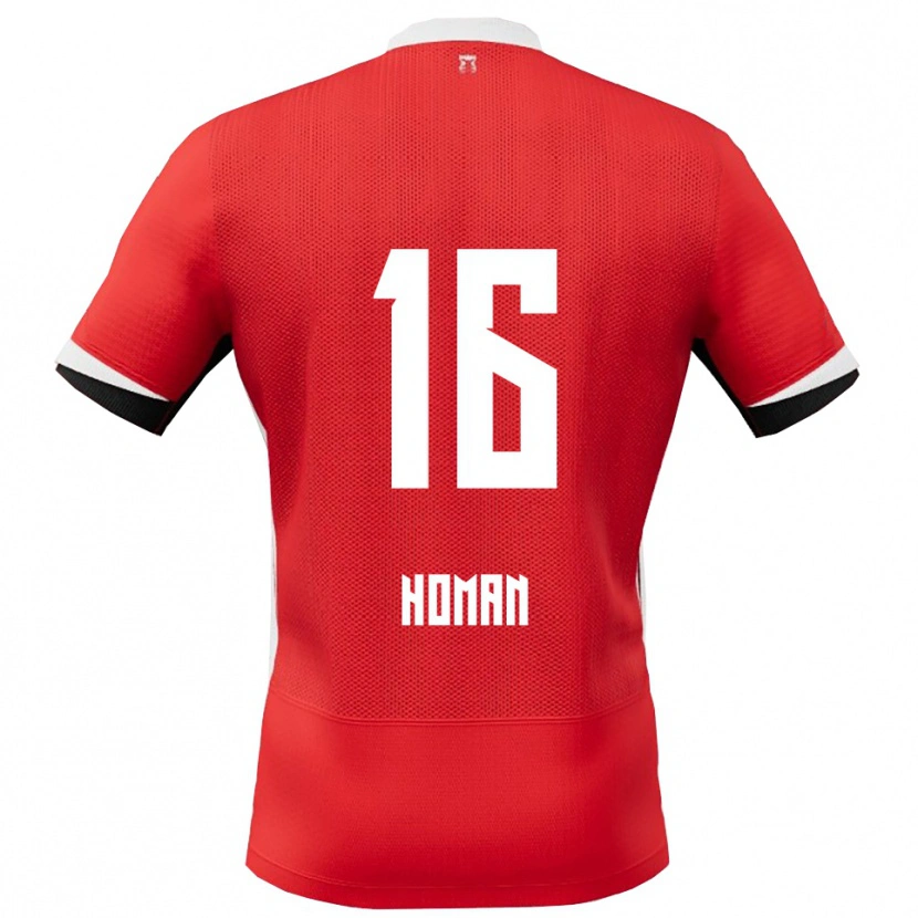 Danxen Kinder Nick Homan #16 Rot Weiß Heimtrikot Trikot 2025/26 T-Shirt Österreich