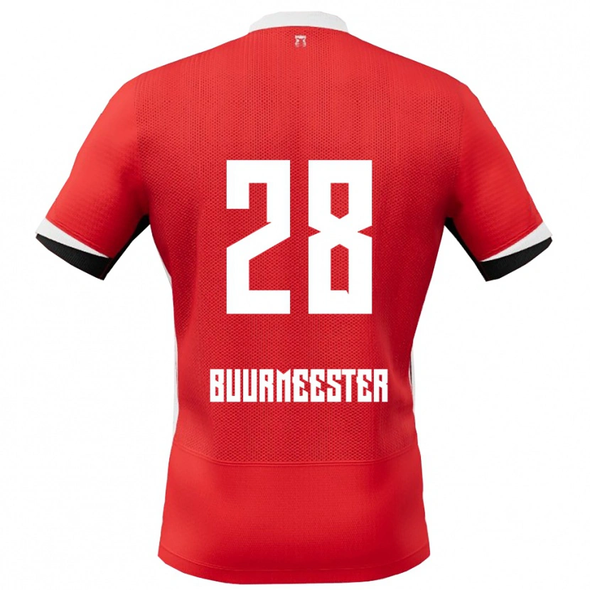 Danxen Kinder Zico Buurmeester #28 Rot Weiß Heimtrikot Trikot 2025/26 T-Shirt Österreich