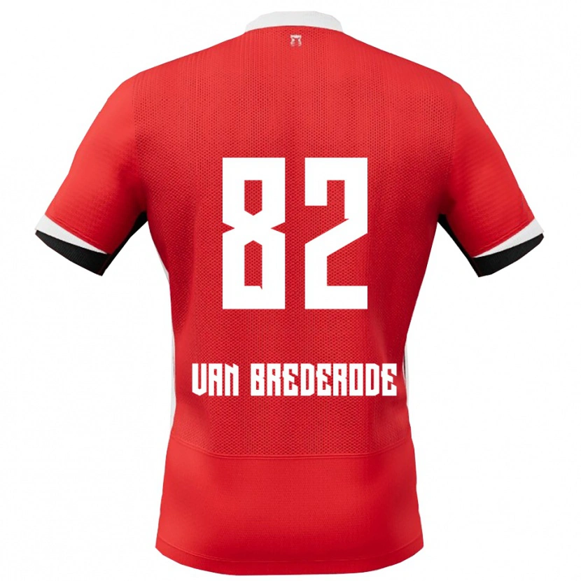 Danxen Kinder Myron Van Brederode #82 Rot Weiß Heimtrikot Trikot 2025/26 T-Shirt Österreich