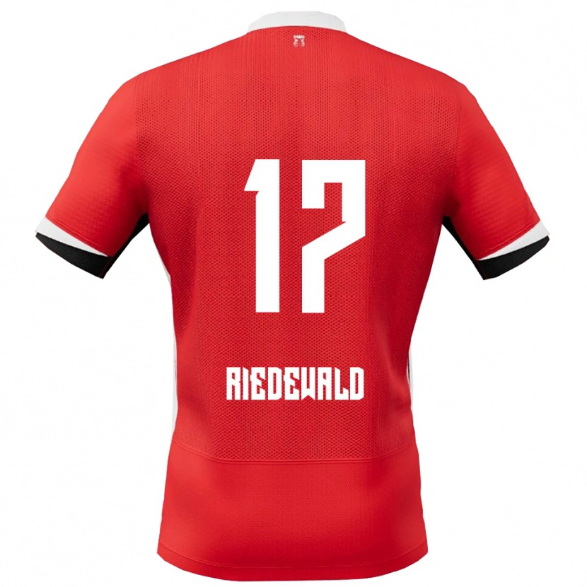 Danxen Kinder Kenzo Riedewald #17 Rot Weiß Heimtrikot Trikot 2025/26 T-Shirt Österreich