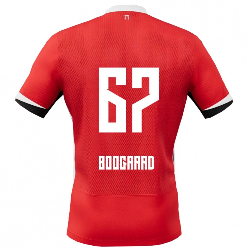 Danxen Kinder Kasper Boogaard #67 Rot Weiß Heimtrikot Trikot 2025/26 T-Shirt Österreich