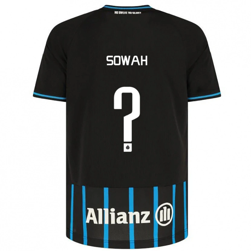 Danxen Kinder Kamal Sowah #0 Schwarz Blau Heimtrikot Trikot 2025/26 T-Shirt Österreich