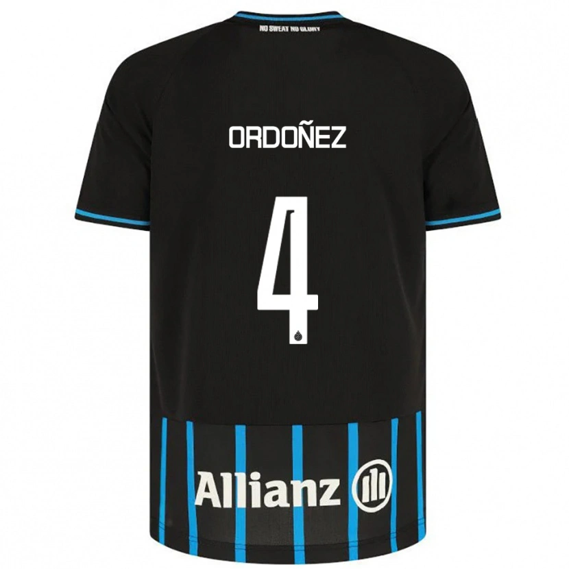 Danxen Kinder Joel Ordóñez #4 Schwarz Blau Heimtrikot Trikot 2025/26 T-Shirt Österreich