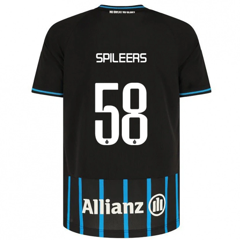 Danxen Kinder Jorne Spileers #58 Schwarz Blau Heimtrikot Trikot 2025/26 T-Shirt Österreich