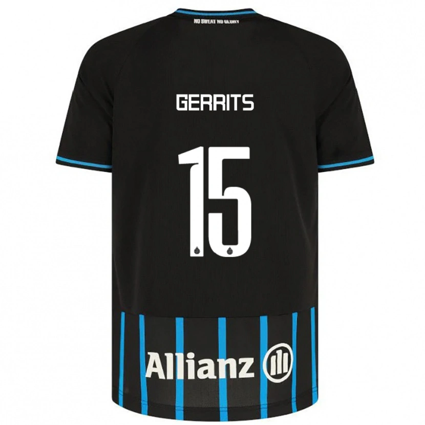 Danxen Kinder Melanie Gerrits #15 Schwarz Blau Heimtrikot Trikot 2025/26 T-Shirt Österreich