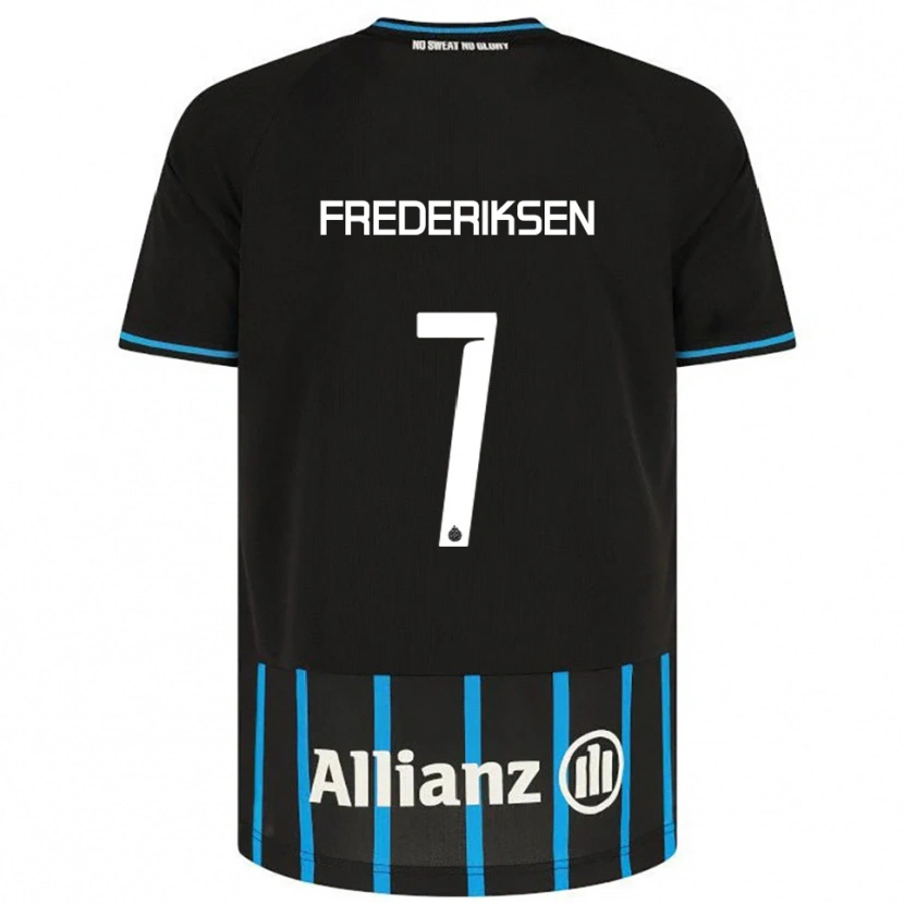 Danxen Kinder Rebekka Frederiksen #7 Schwarz Blau Heimtrikot Trikot 2025/26 T-Shirt Österreich