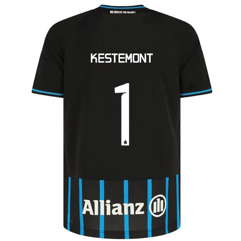 Danxen Kinder Thibeau Kestemont #1 Schwarz Blau Heimtrikot Trikot 2025/26 T-Shirt Österreich