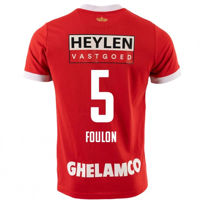 Danxen Kinder Daam Foulon #5 Rot Weiß Heimtrikot Trikot 2025/26 T-Shirt Österreich