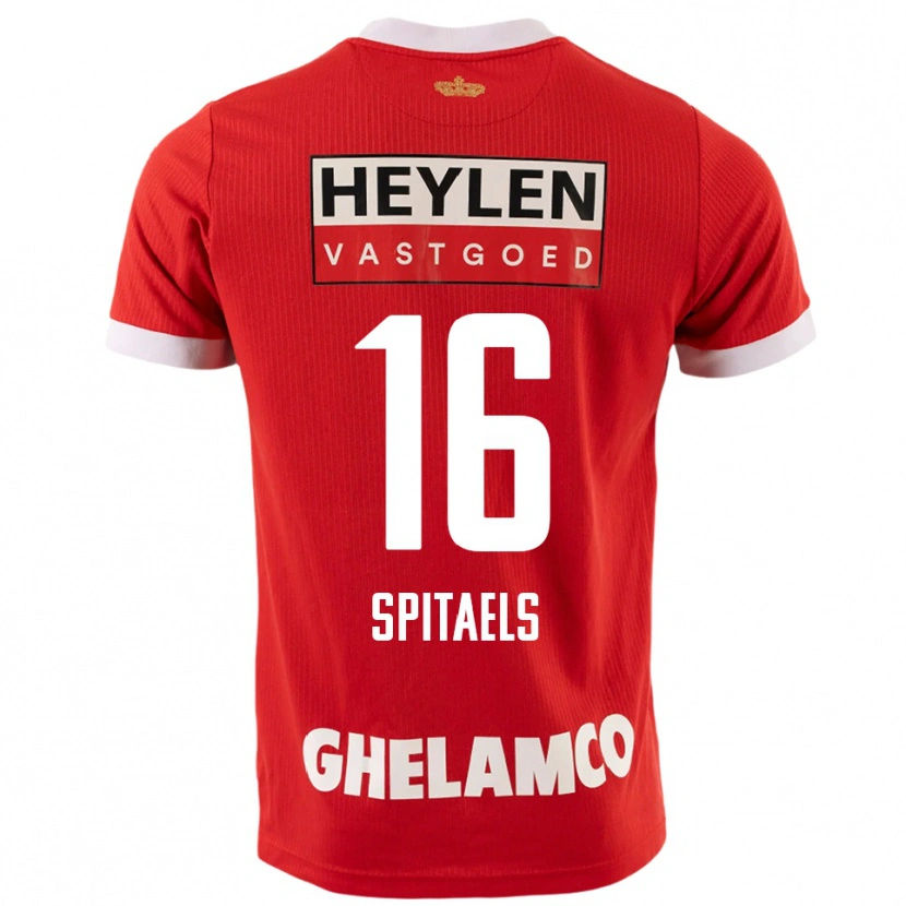 Danxen Kinder Nathan Spitaels #16 Rot Weiß Heimtrikot Trikot 2025/26 T-Shirt Österreich