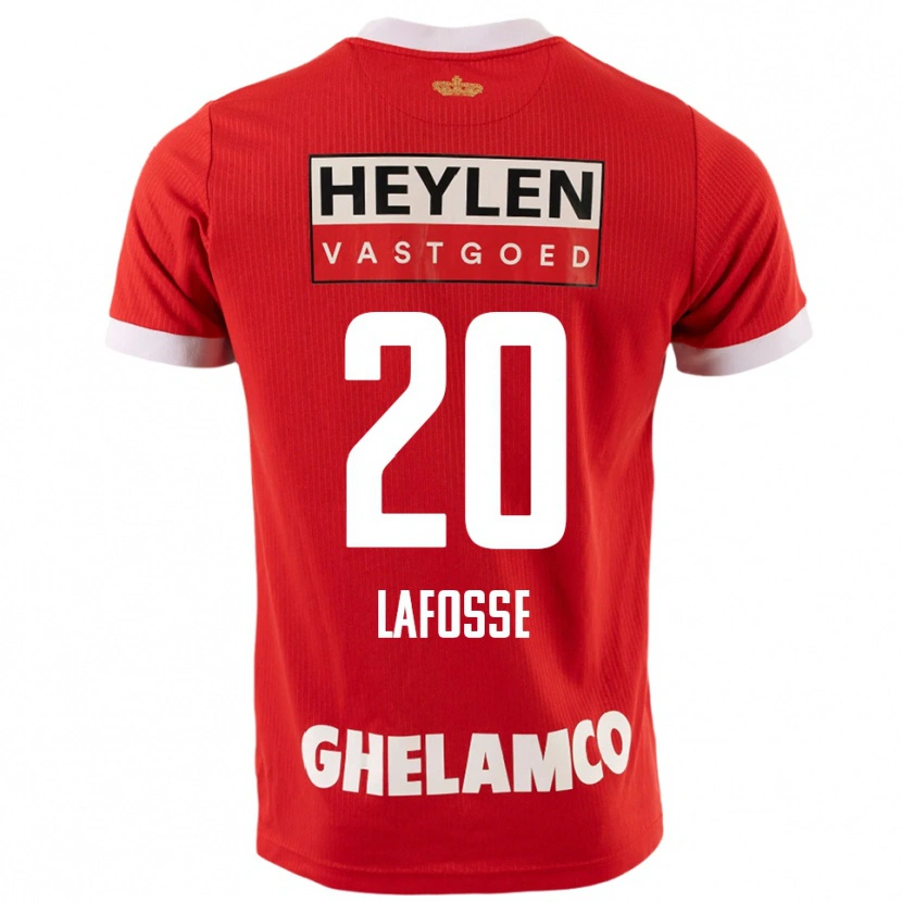 Danxen Kinder Jarne Lafosse #20 Rot Weiß Heimtrikot Trikot 2025/26 T-Shirt Österreich