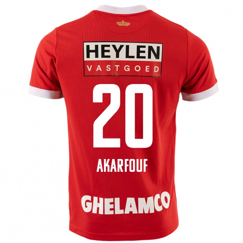 Danxen Kinder Hamza Akarfouf #20 Rot Weiß Heimtrikot Trikot 2025/26 T-Shirt Österreich