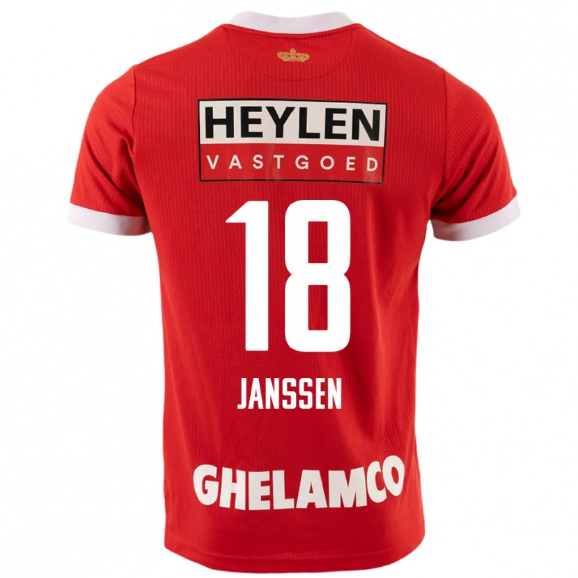 Danxen Kinder Vincent Janssen #18 Rot Weiß Heimtrikot Trikot 2025/26 T-Shirt Österreich