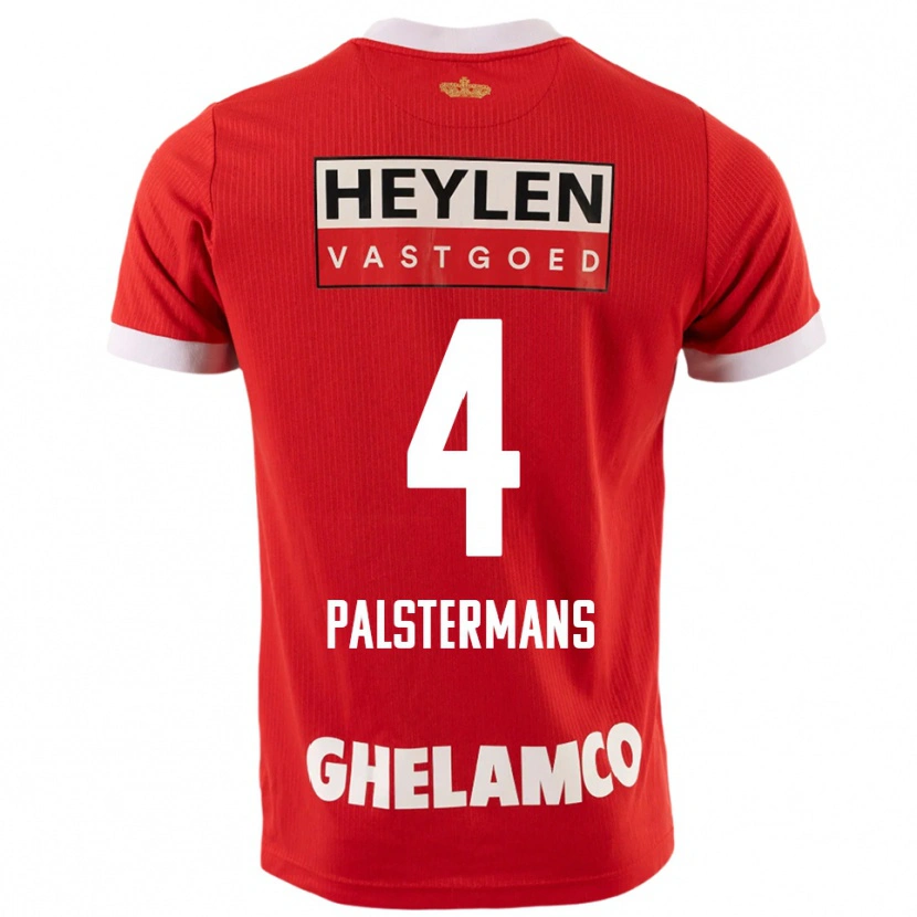 Danxen Kinder Jasper Palstermans #4 Rot Weiß Heimtrikot Trikot 2025/26 T-Shirt Österreich
