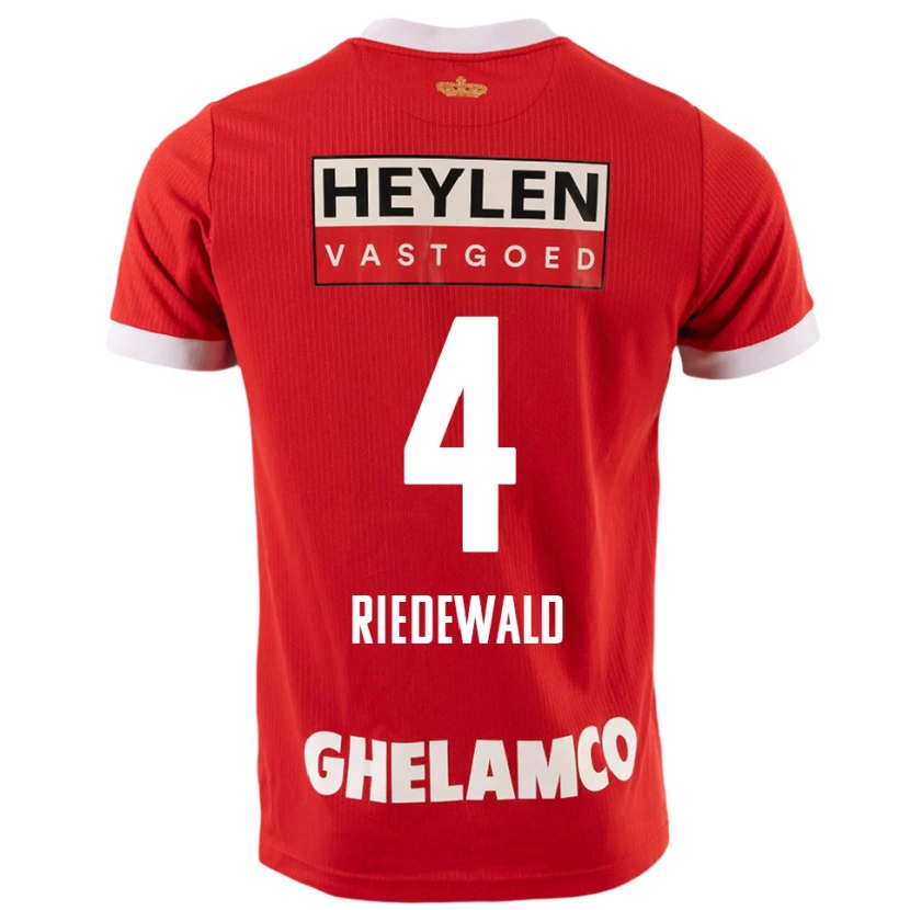 Danxen Kinder Jairo Riedewald #4 Rot Weiß Heimtrikot Trikot 2025/26 T-Shirt Österreich