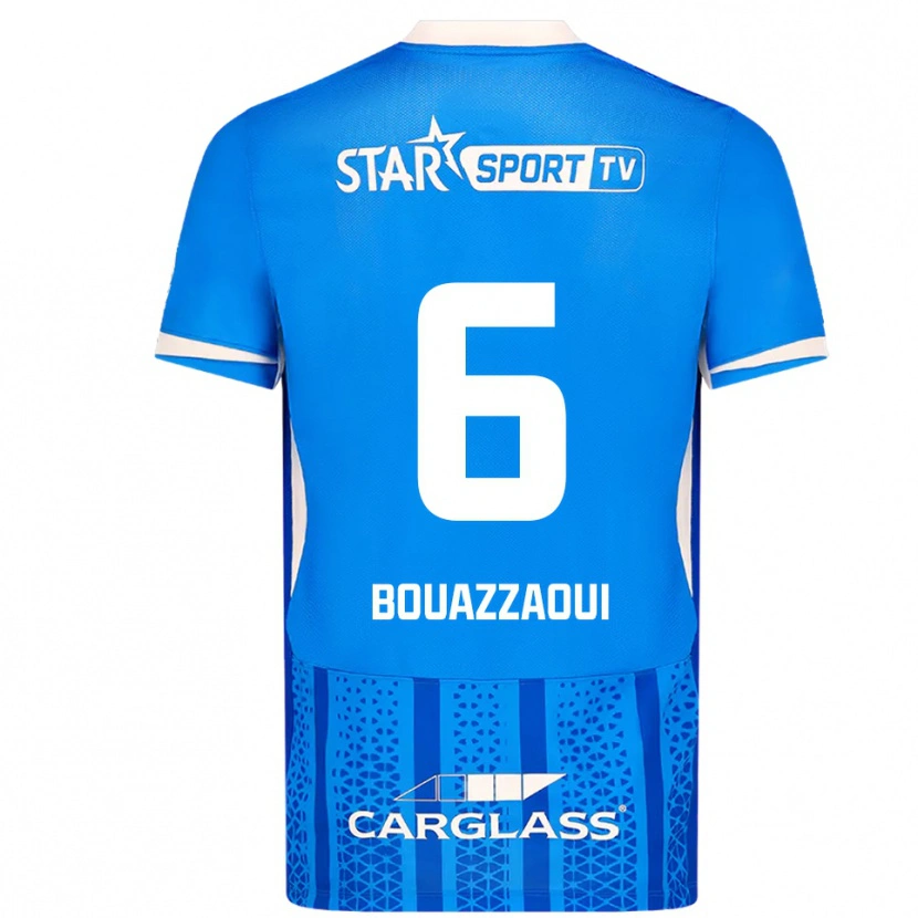 Danxen Kinder Ilyas Bouazzaoui #6 Blau Weiß Heimtrikot Trikot 2025/26 T-Shirt Österreich