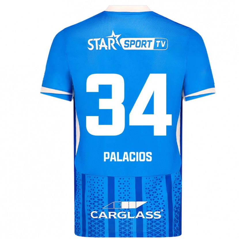 Danxen Kinder Adrián Palacios #34 Blau Weiß Heimtrikot Trikot 2025/26 T-Shirt Österreich