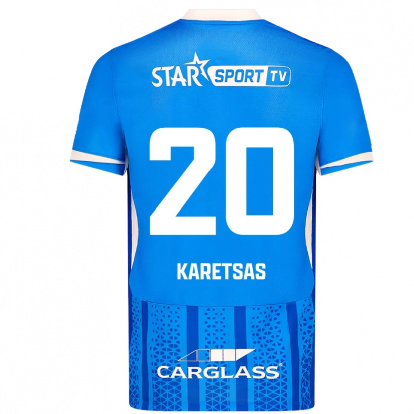 Danxen Kinder Konstantinos Karetsas #20 Blau Weiß Heimtrikot Trikot 2025/26 T-Shirt Österreich