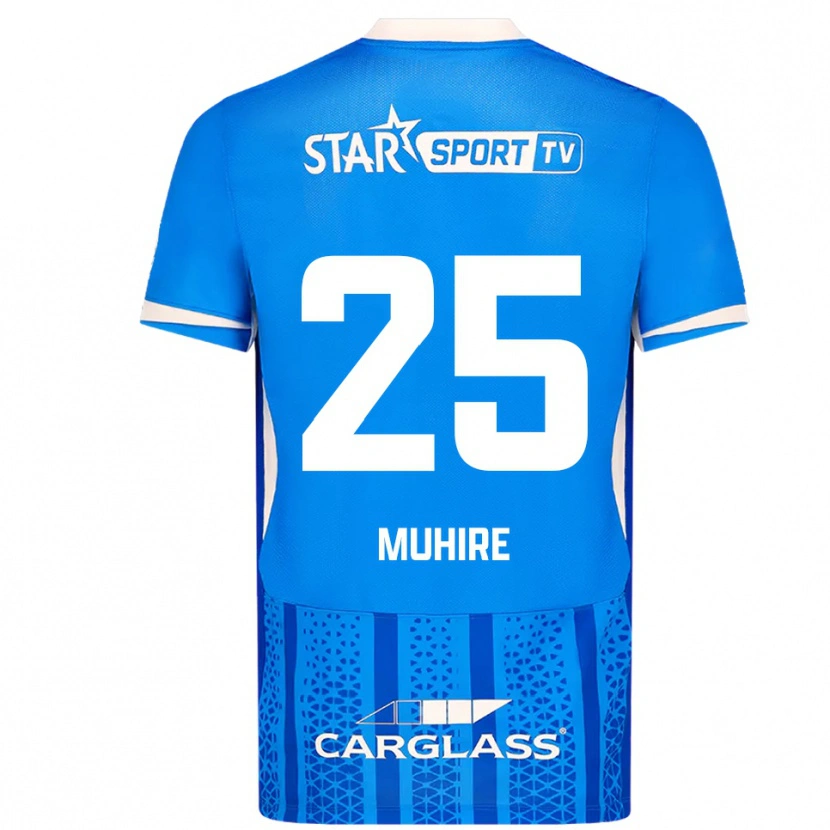 Danxen Kinder Ian-Confiance Muhire #25 Blau Weiß Heimtrikot Trikot 2025/26 T-Shirt Österreich
