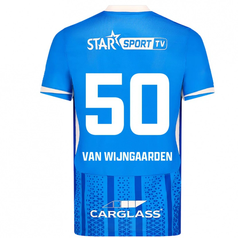 Danxen Kinder Maren Van Wijngaarden #50 Blau Weiß Heimtrikot Trikot 2025/26 T-Shirt Österreich