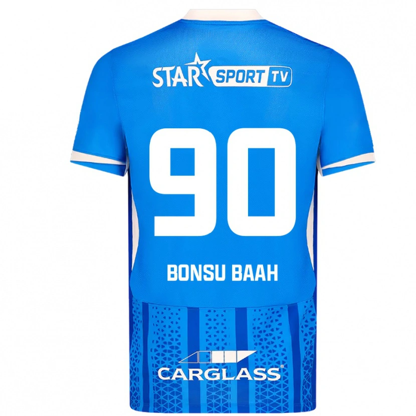 Danxen Kinder Christopher Bonsu Baah #90 Blau Weiß Heimtrikot Trikot 2025/26 T-Shirt Österreich