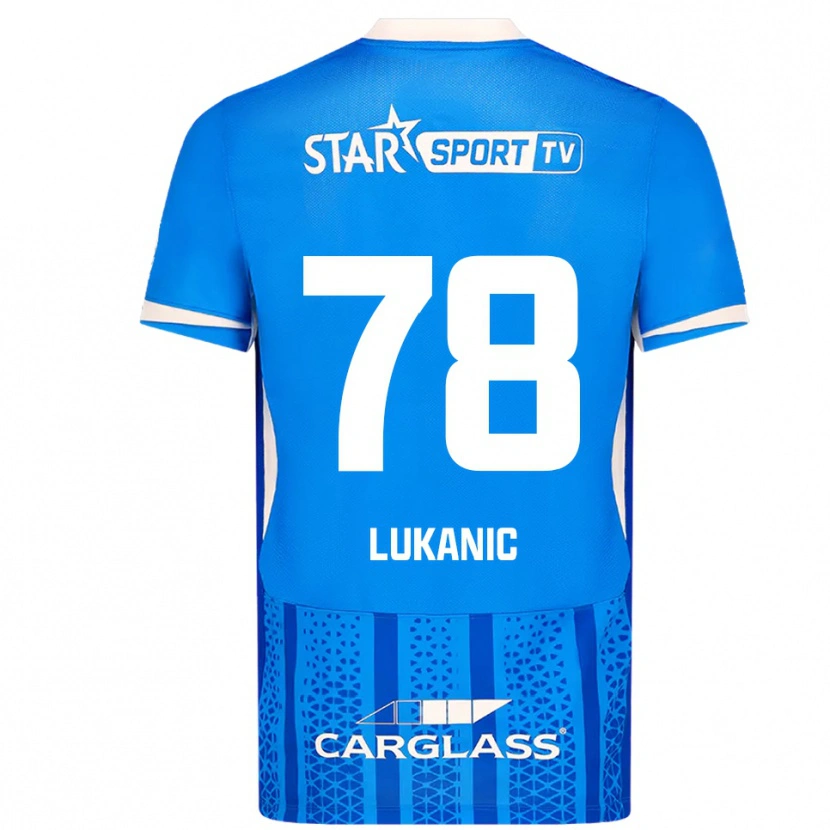 Danxen Kinder Luka Lukanic #78 Blau Weiß Heimtrikot Trikot 2025/26 T-Shirt Österreich