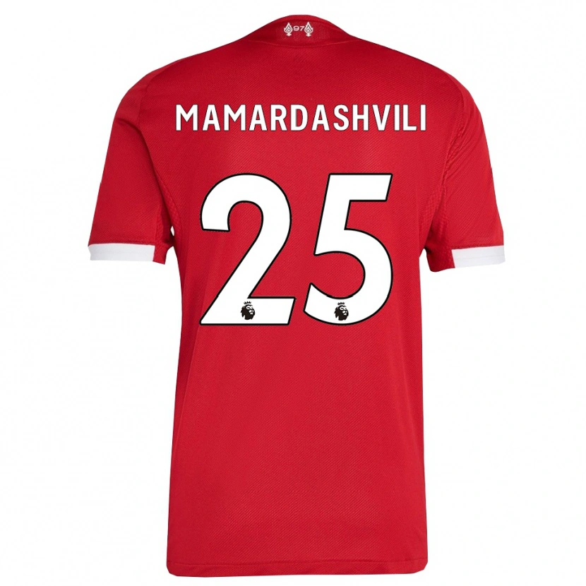 Danxen Kinder Giorgi Mamardashvili #25 Rot Weiß Heimtrikot Trikot 2025/26 T-Shirt Österreich