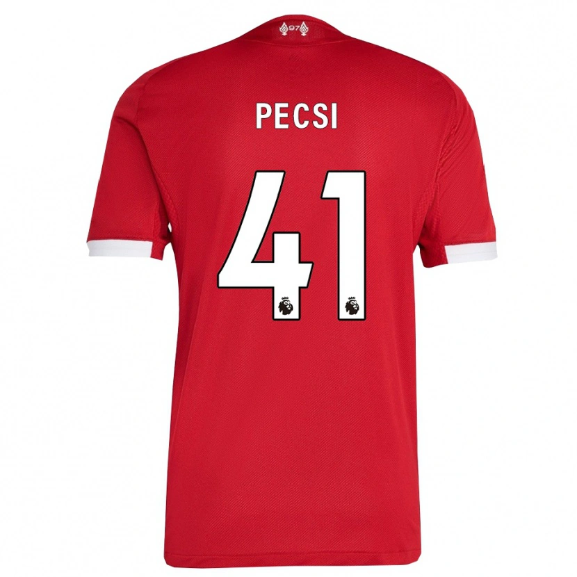 Danxen Kinder Ármin Pécsi #41 Rot Weiß Heimtrikot Trikot 2025/26 T-Shirt Österreich
