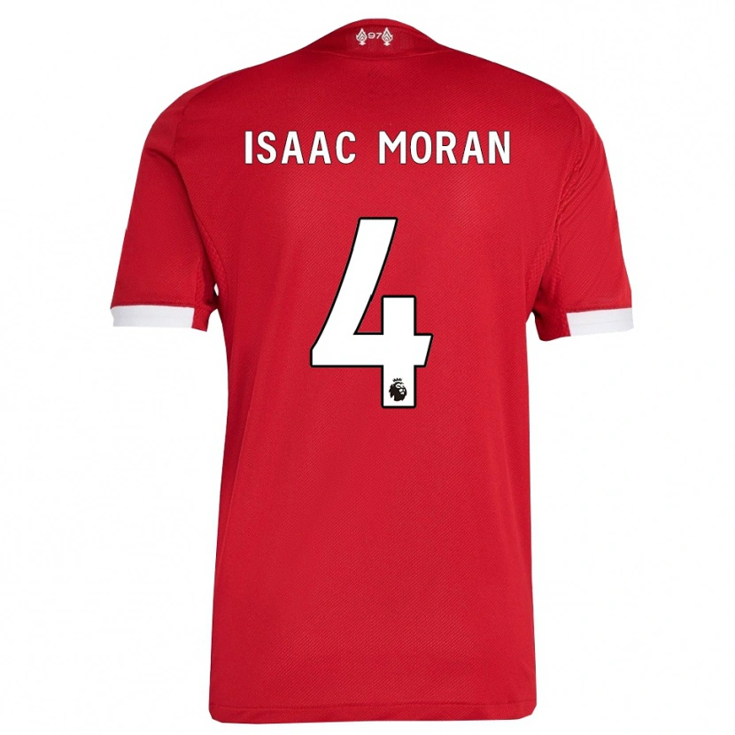 Danxen Kinder Isaac Moran #4 Rot Weiß Heimtrikot Trikot 2025/26 T-Shirt Österreich