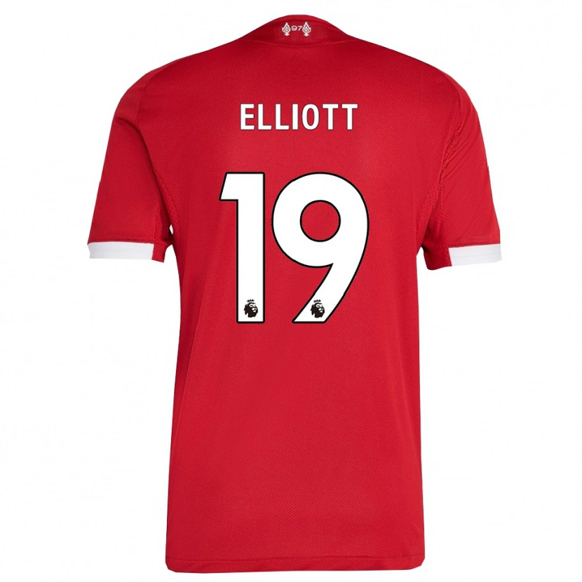Danxen Kinder Harvey Elliott #19 Rot Weiß Heimtrikot Trikot 2025/26 T-Shirt Österreich