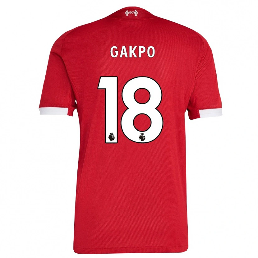 Danxen Kinder Cody Gakpo #18 Rot Weiß Heimtrikot Trikot 2025/26 T-Shirt Österreich