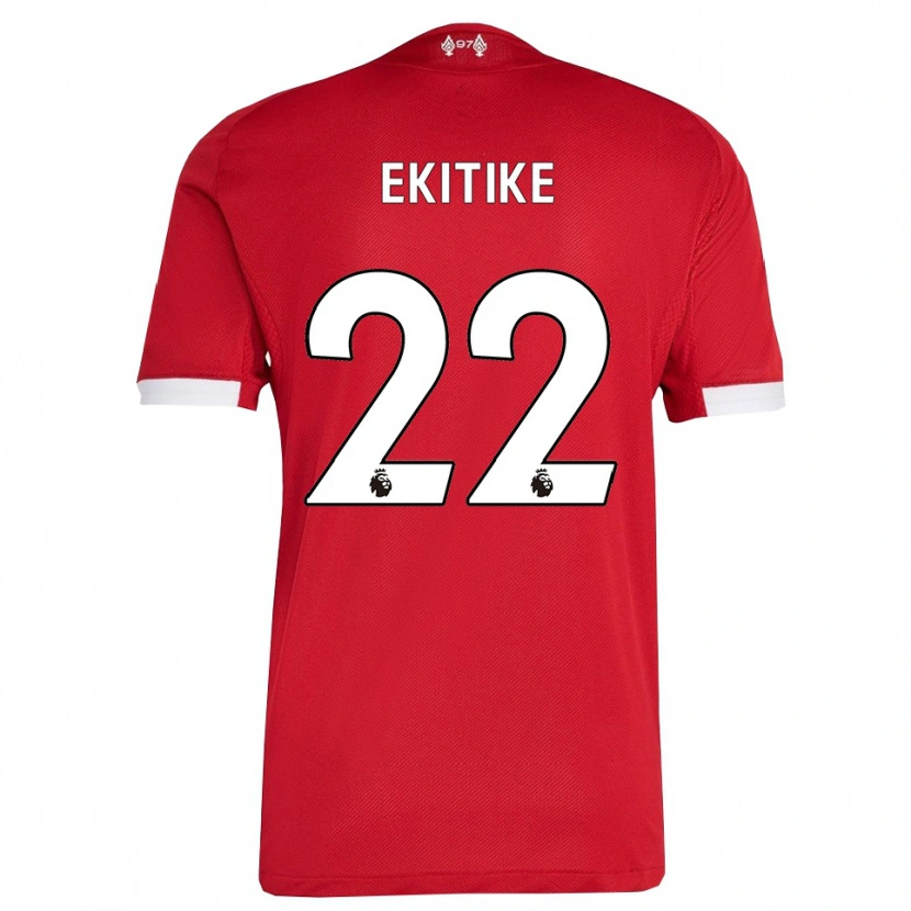 Danxen Kinder Hugo Ekitiké #22 Rot Weiß Heimtrikot Trikot 2025/26 T-Shirt Österreich