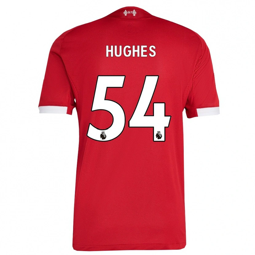 Danxen Kinder Liam Hughes #54 Rot Weiß Heimtrikot Trikot 2025/26 T-Shirt Österreich