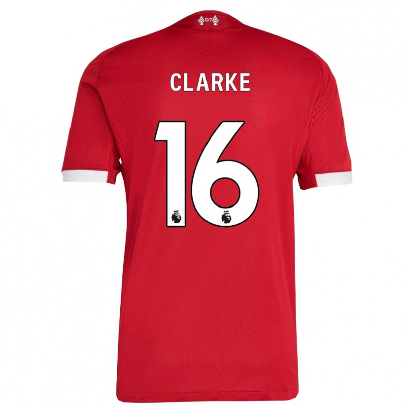 Danxen Kinder Lucas Clarke #16 Rot Weiß Heimtrikot Trikot 2025/26 T-Shirt Österreich