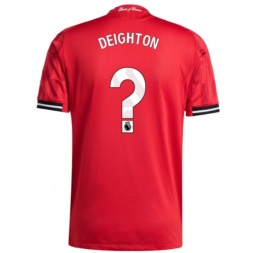 Danxen Kinder Joe Deighton #0 Rot Schwarz Weiß Heimtrikot Trikot 2025/26 T-Shirt Österreich