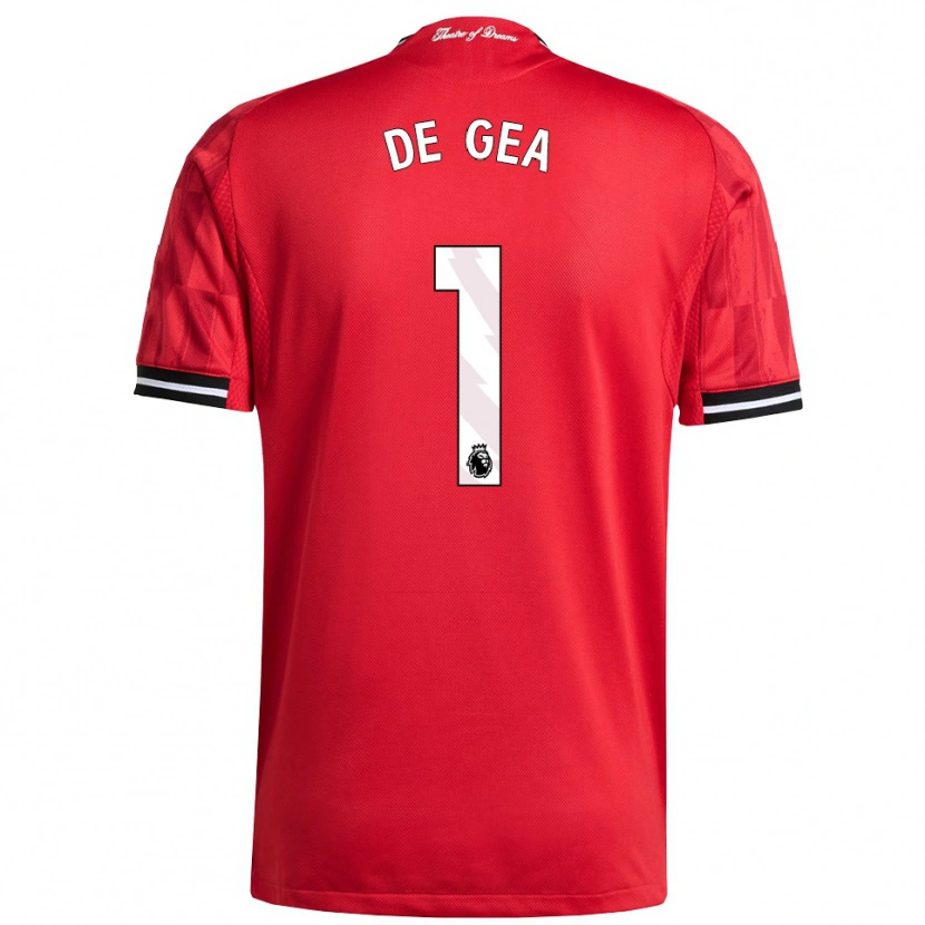 Danxen Kinder David De Gea #1 Rot Schwarz Weiß Heimtrikot Trikot 2025/26 T-Shirt Österreich