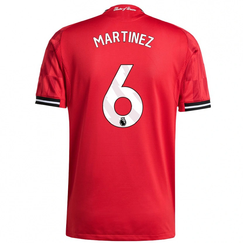 Danxen Kinder Lisandro Martínez #6 Rot Schwarz Weiß Heimtrikot Trikot 2025/26 T-Shirt Österreich