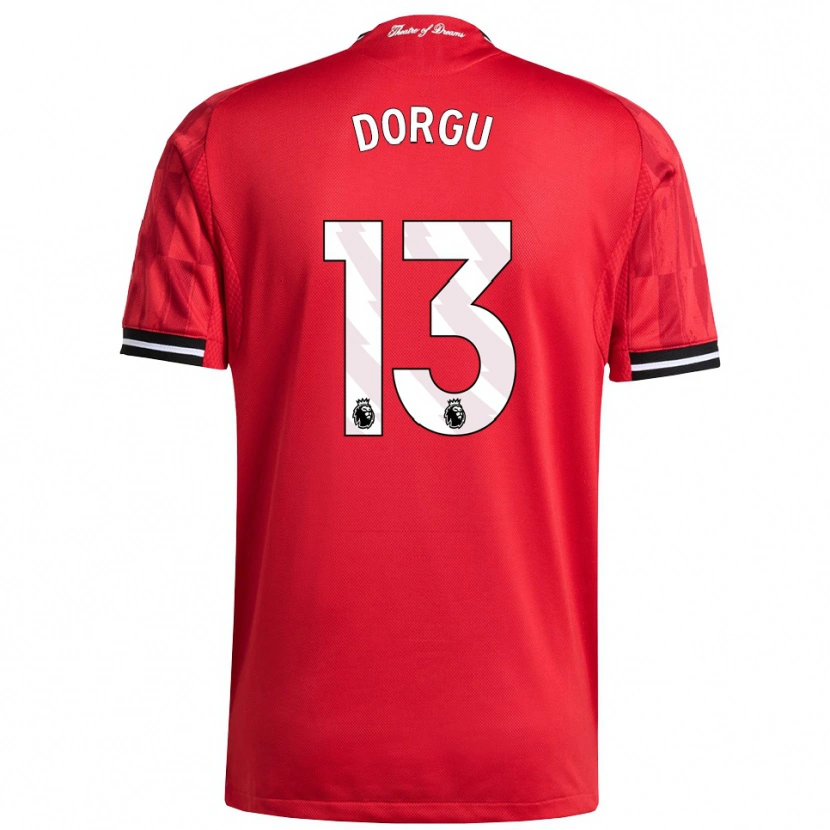 Danxen Kinder Patrick Dorgu #13 Rot Schwarz Weiß Heimtrikot Trikot 2025/26 T-Shirt Österreich