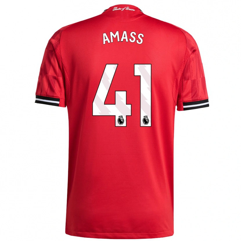 Danxen Kinder Harry Amass #41 Rot Schwarz Weiß Heimtrikot Trikot 2025/26 T-Shirt Österreich