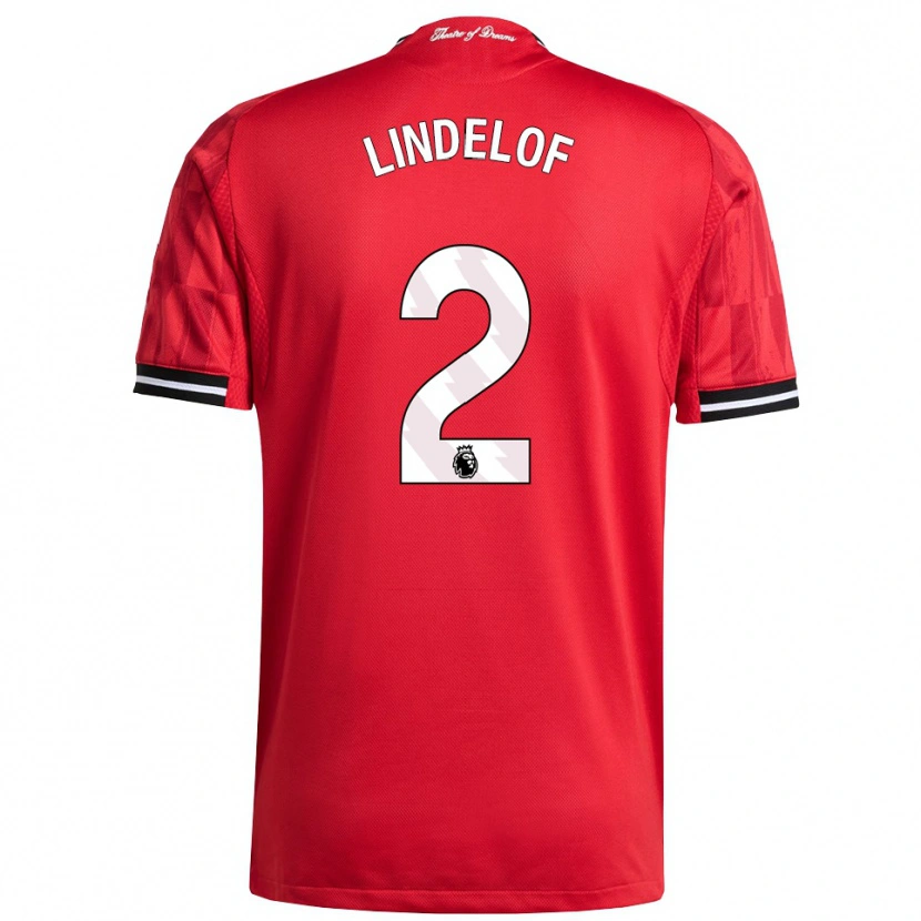 Danxen Kinder Victor Lindelof #2 Rot Schwarz Weiß Heimtrikot Trikot 2025/26 T-Shirt Österreich