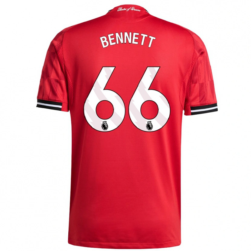Danxen Kinder Rhys Bennett #66 Rot Schwarz Weiß Heimtrikot Trikot 2025/26 T-Shirt Österreich