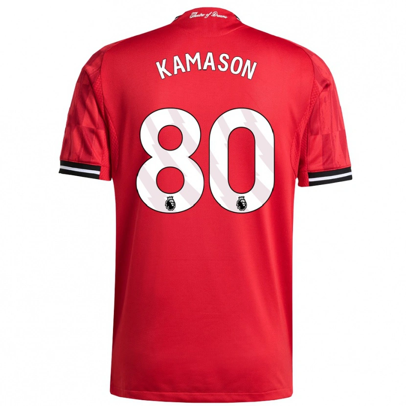 Danxen Kinder Jaydan Kamason #80 Rot Schwarz Weiß Heimtrikot Trikot 2025/26 T-Shirt Österreich
