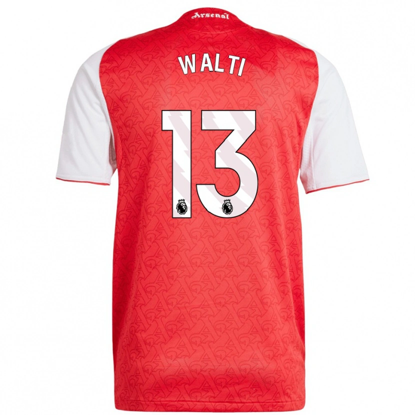 Danxen Kinder Lia Walti #13 Rot Weiß Heimtrikot Trikot 2025/26 T-Shirt Österreich
