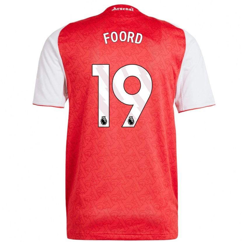 Danxen Kinder Caitlin Foord #19 Rot Weiß Heimtrikot Trikot 2025/26 T-Shirt Österreich