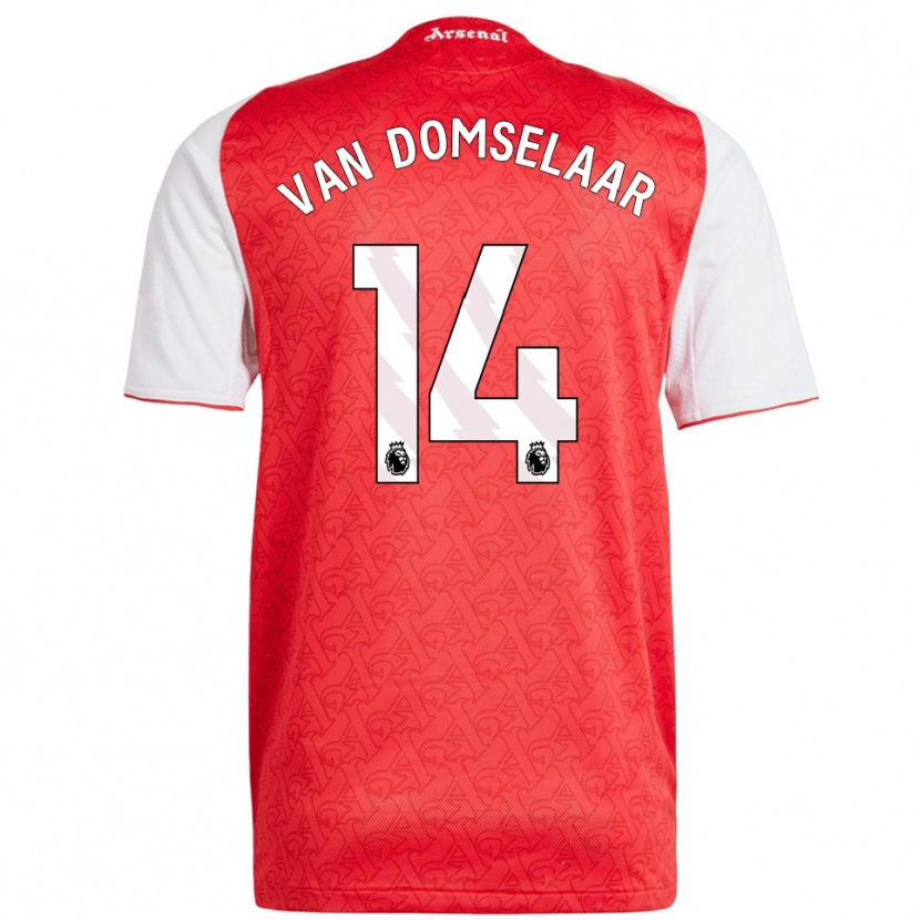 Danxen Kinder Daphne Van Domselaar #14 Rot Weiß Heimtrikot Trikot 2025/26 T-Shirt Österreich