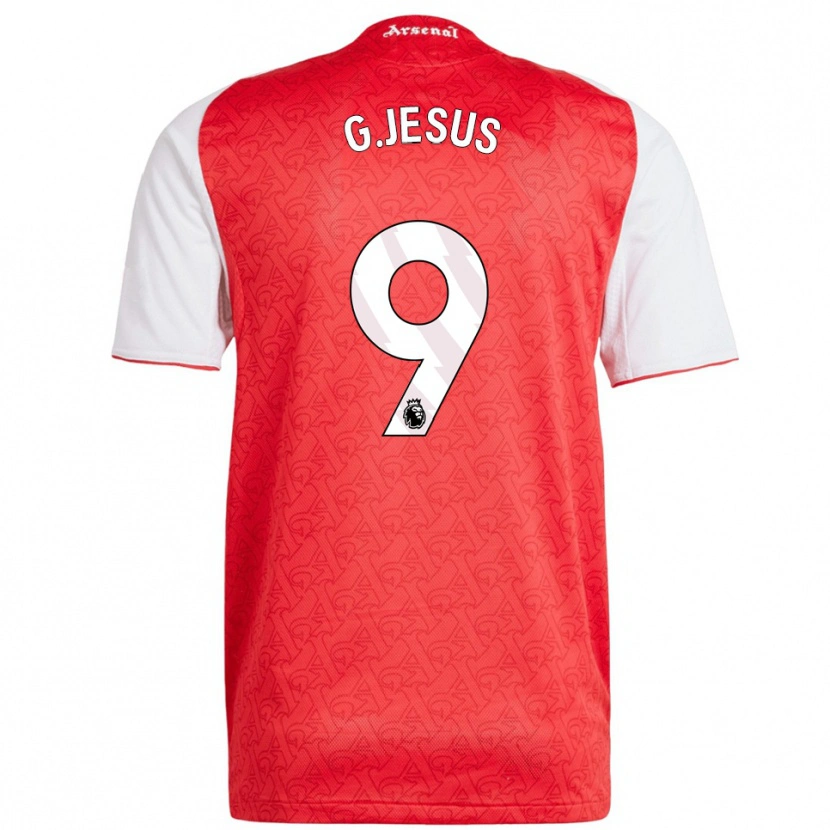 Danxen Kinder Gabriel Jesus #9 Rot Weiß Heimtrikot Trikot 2025/26 T-Shirt Österreich