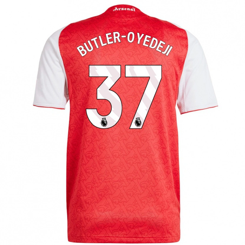 Danxen Kinder Nathan Butler-Oyedeji #37 Rot Weiß Heimtrikot Trikot 2025/26 T-Shirt Österreich