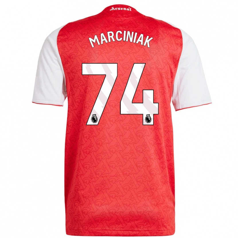 Danxen Kinder Alex Marciniak #74 Rot Weiß Heimtrikot Trikot 2025/26 T-Shirt Österreich