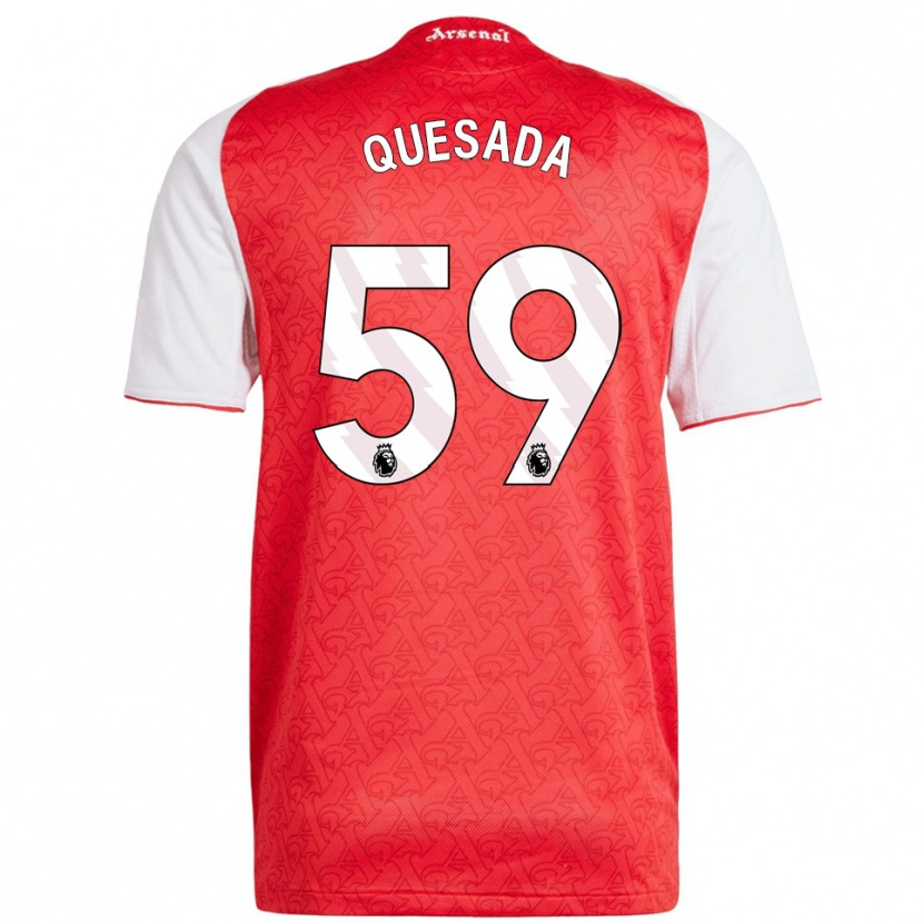 Danxen Kinder Elián Quesada #59 Rot Weiß Heimtrikot Trikot 2025/26 T-Shirt Österreich