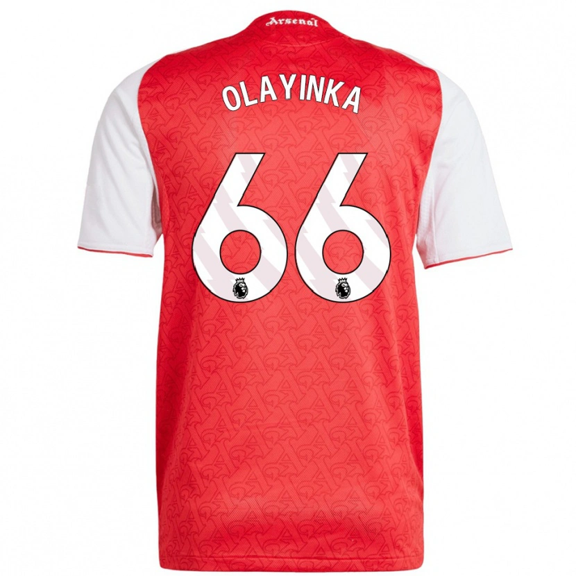 Danxen Kinder James Olayinka #66 Rot Weiß Heimtrikot Trikot 2025/26 T-Shirt Österreich