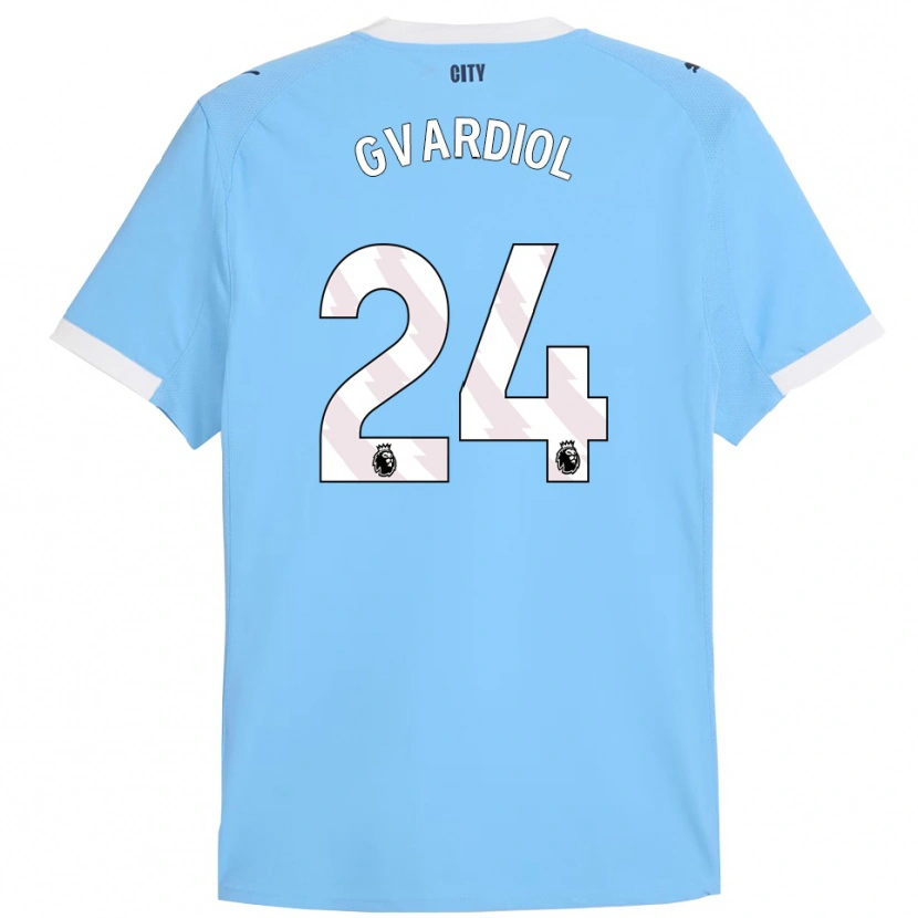 Danxen Kinder Josko Gvardiol #24 Himmelblau Weiß Heimtrikot Trikot 2025/26 T-Shirt Österreich